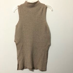 Wilfred Aritzia Sleeveless Mock-neck Wool Sweater